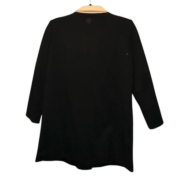 Smythe Bow Collar Lady Coat Black Cream 8 - Picture 4 of 8